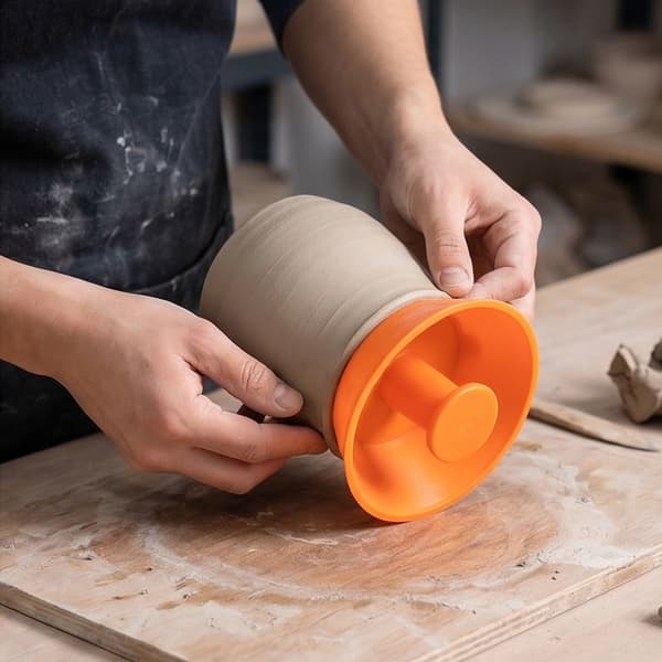Orange Pottery Edges Smoothing Tool Halsformere til håndlavede lerkar