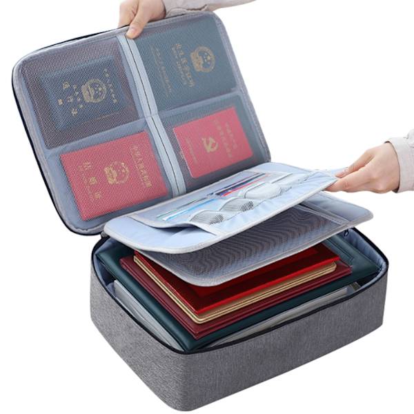 Flerlagers bärbar arkiveringslagring för viktiga filpasscertifikat Gray No lock in 3 layers