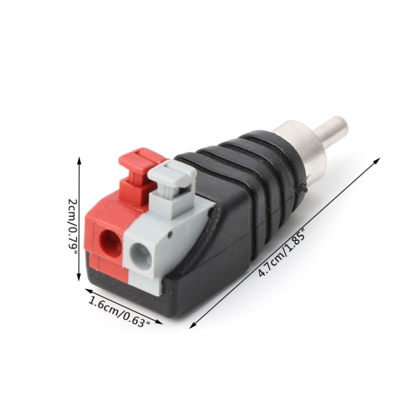 Högtalarkabel A/V-kabel till o Hane RCA-kontakt Adapteruttag Pressterminal