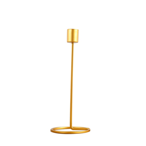 Nordic Style Ljusstake Metall Smidesjärn Ljusstake Lykta Lampa Dekor för Gold L