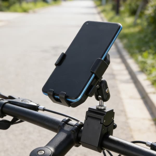 Ergonomisk telefonholder med 360° rotation og hurtigudløsning til studieoptagelse