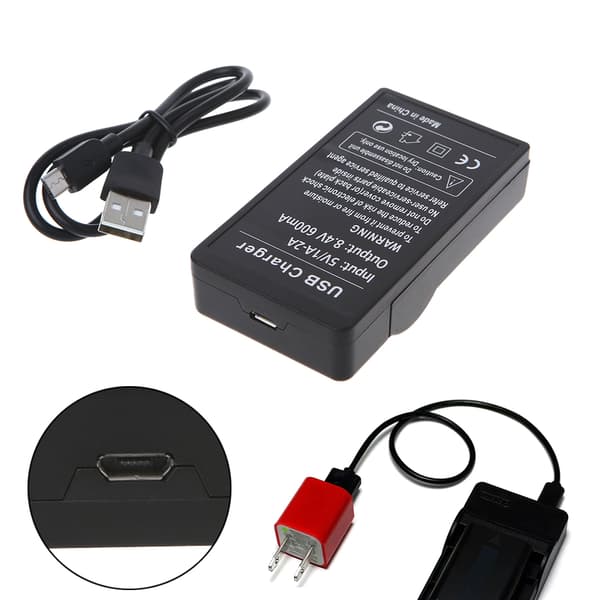 Batterioplader til NP-FW50 til Alpha a3000, DLSR A33, ILCE-5000 serien, NEX-5