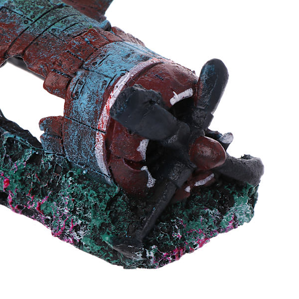 Akvarium Resin Wreck Decorations Sunken Plane Hideout for Fish Rest for Play