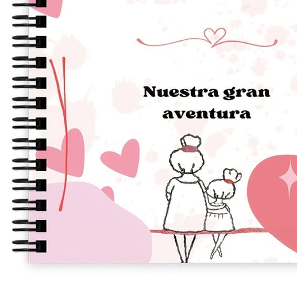 Twin Coil Binding Memory Journal Notesbog til mor-datter-forhold