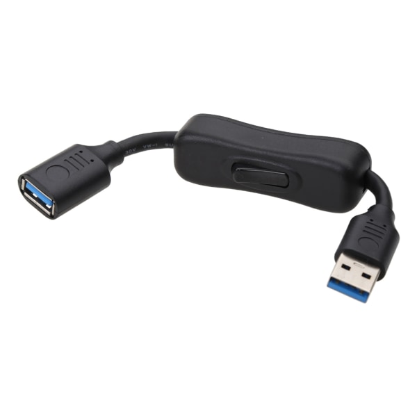 USB3.0 förlängd kabelsladd med på/av-brytare Rakhuvud för USB fläkt LED-lampa 0.3m