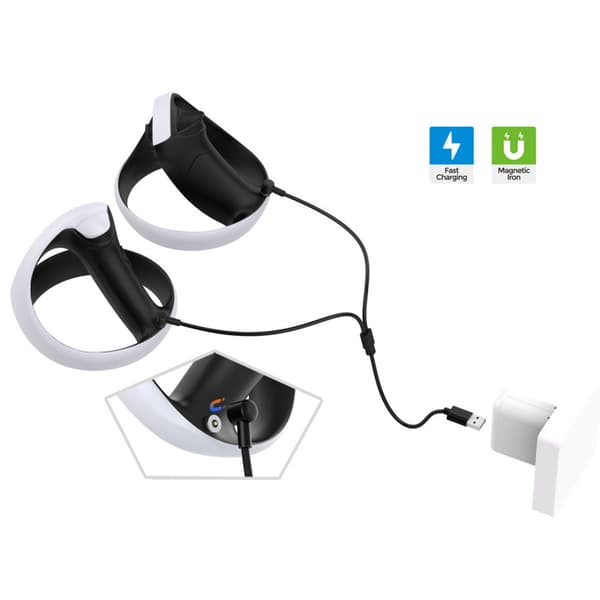 2-i-1 Magnetisk Typ C Laddningskabel Multi Laddningskabel För PSVR2