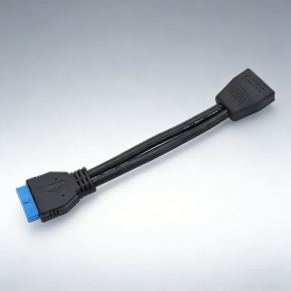 Hurtig USB3.0 19-bens han-hun-adapterkabel ideel til computerbygninger