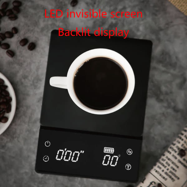 Digital kaffeskala med timer LED-display for espresso pour over hånddrypp