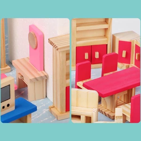 Minikök Vardagsrumsmöbler DIY Modell Dockhusprydnad Bjds för Docka Ac