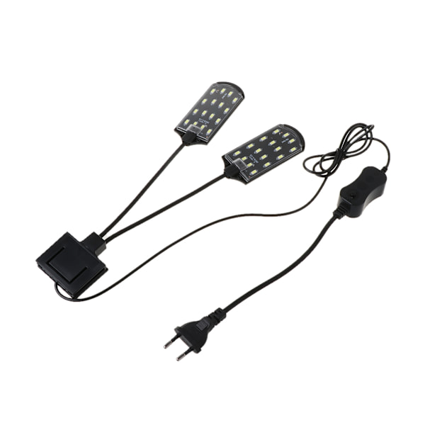 Aquarium Light LED Clip Light til Fish for Tank med separat strømafbryder Strømbesparelse Høj lysstyrke To lys tændt