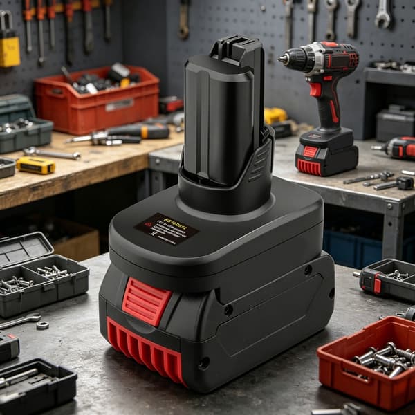 Multifunksjonell 18V til 12V batteriadapter ideell for hjemmereparasjoner
