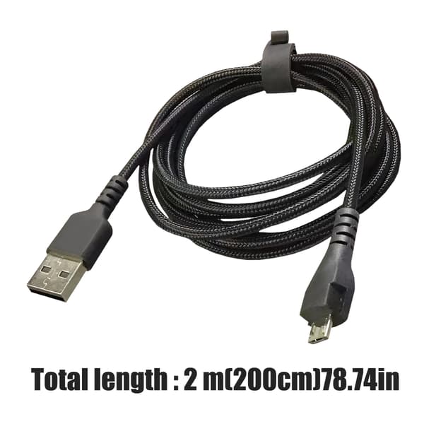 MicroUSB til USB A ladekabel for Rival 600/650 gamingmus