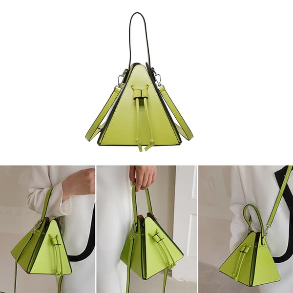 Moderigtige PU Triangle Bag Sling Skuldertasker Perfekt til afslappede udflugter White