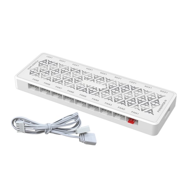 1 til 9 porter 2 i 1 ARGB + PWM Fan HUB 5V 3Pin ARGB Chassis Fan Controller Utvidelsesadapter