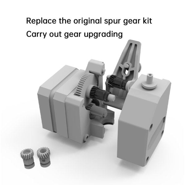 Helical Gear Hög hårdhet Styrka Form Stål Material Uppgraderat redskap för Mini V1 V2 Sherpa Extruders Dual Gear Extruder