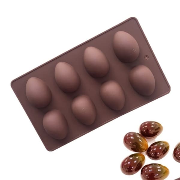 8 Påskeeggform Kake Såpeform Silikonform Sjokolade Dekor Baking Des