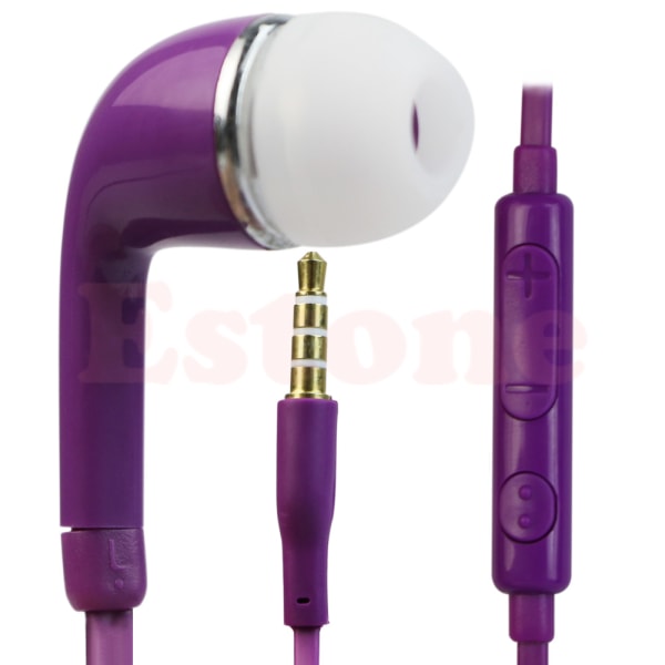 3,5 mm hörlurar USB C hörlurar för musik sportspel Hifi-headset med mikrofon Purple