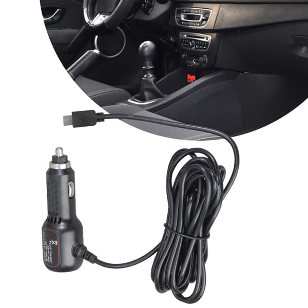 Hurtiglader Biladapter 3,45m USB-ledning Kortslutningsbeskyttelse