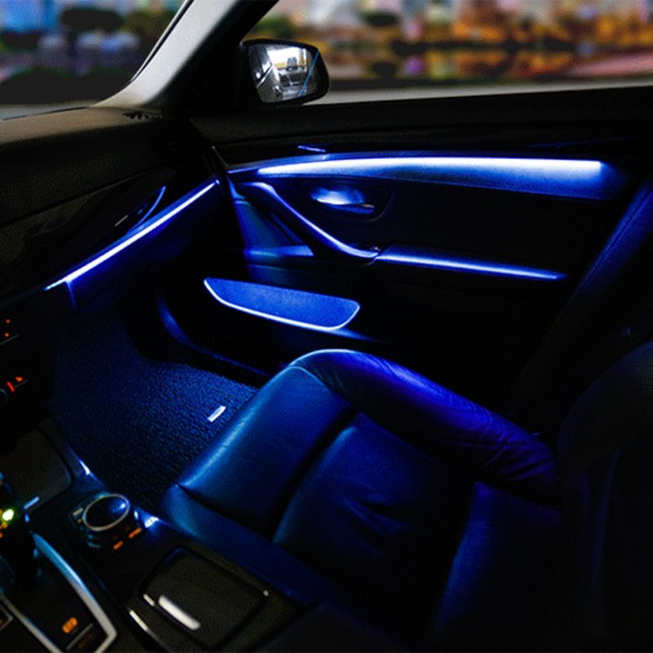 Blinkande bil dubbelfärgad ljusdekoration för 5-serien F18 F10 F11 dekorativa trims Atmosfärljus Gray