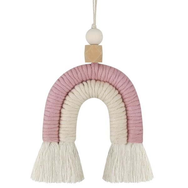 Rainbow Hengende Dekor Makrame Hjem Dekor Tilbehør Nordisk Vegg Ornament Barn Baby Rom Bil Interiør Ornamenter
