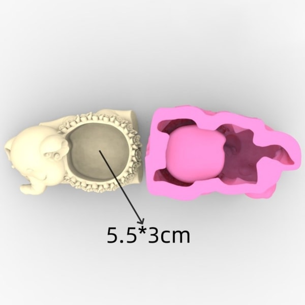 3D elefantgips molds Form för att göra suckulenta växter Blomkrukor Ljushållare Smyckeförvaring