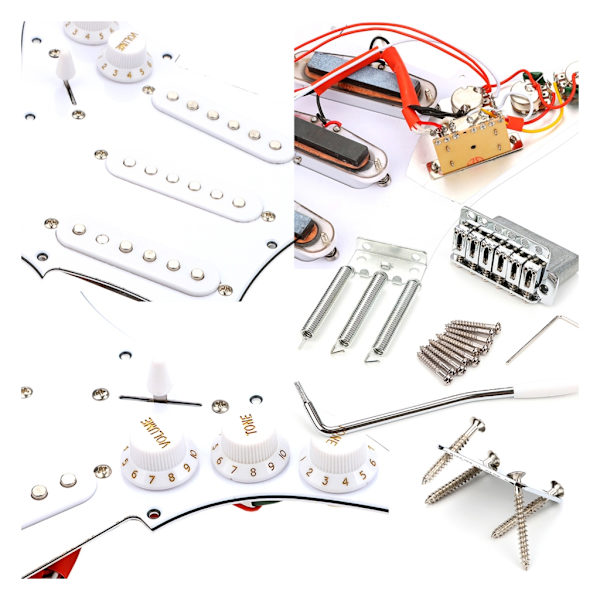 Laddad Förkopplad Plektrumskydd Gitarrstall Set Elgitarr Scratch Plate