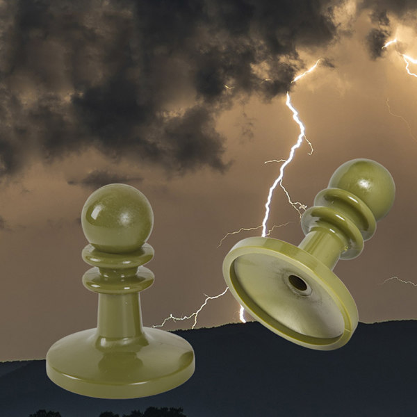 Utomhus Camping Thunder Proof Cap Plastskydd Baldakin Tält Markis Stångskydd Khaki