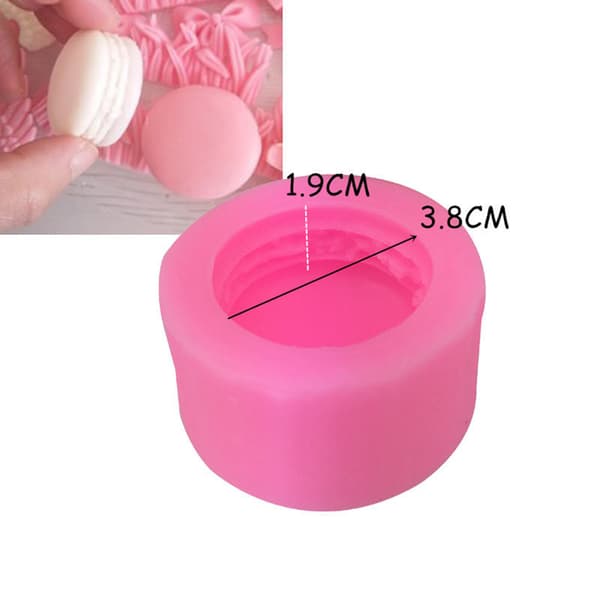 3D Macaron Form Silikonform Mousse Kake Håndlaget Gelé Cupcake Cookie Kake