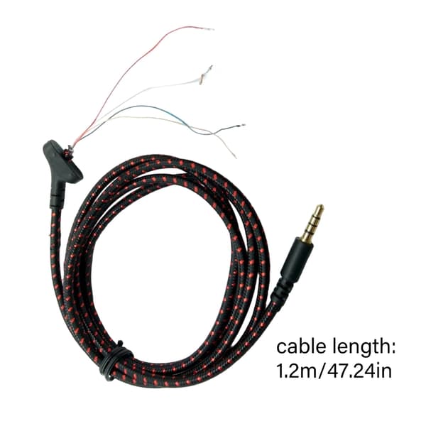 Avanceret Nylon Flettet Hovedtelefon Reparationskabel Klar Lyd Solid Forbindelse