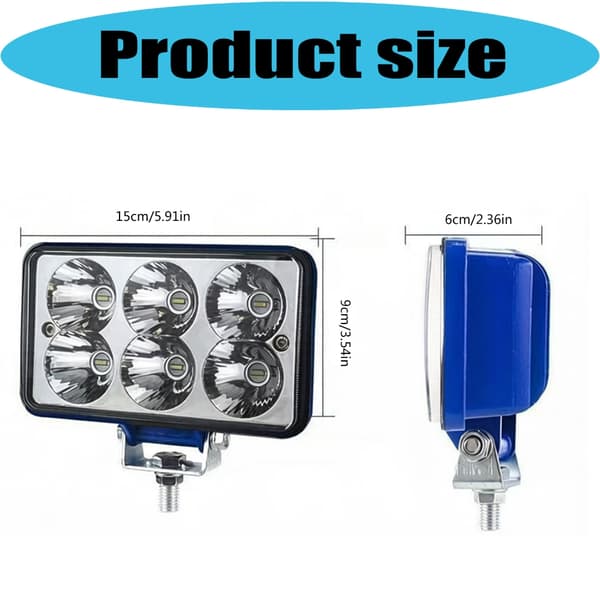 LED-billampe 4 tommer for vei- og campingbelysning
