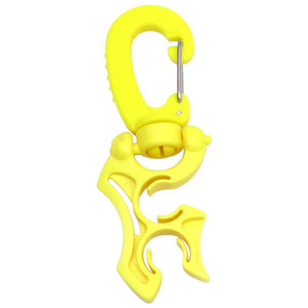 Dobbelt BCD dykkerslangeholder klemme med snaplås spænde til snorkling dykning Black 10x6mm
