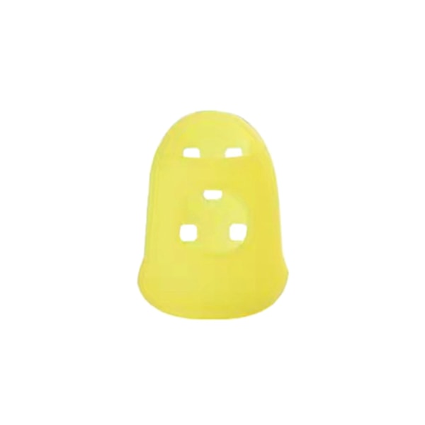 Colorful Silicone Thimbles Hollowed Out Breathable Playing Guitar Finger Sleeve Yellow