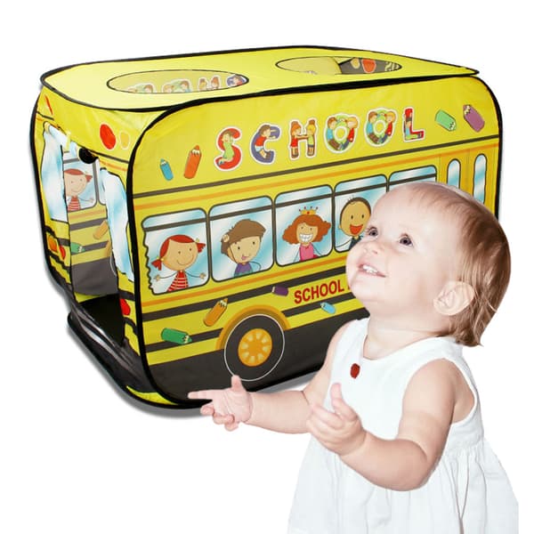 Børneskolebus Pop-up Telt Børnelegehus Udendørs Foldbart Legetelt