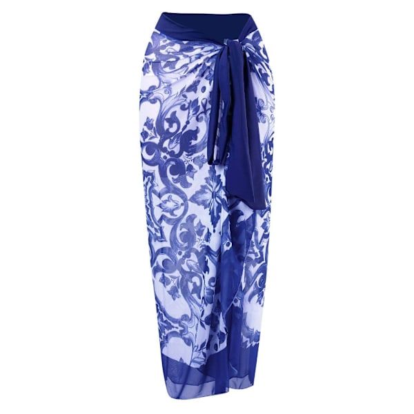 Baddräkt Coverup för Kvinnor Lång Chiffon Strand Tie Wrap Kjol Bikini Wrap Kjol Apricot One size fits all