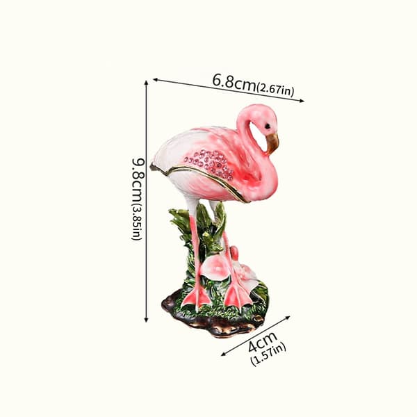 Flamingo-inspirert smykkeskrin for jenteromdekorasjon