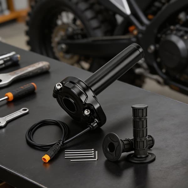 Hårdt motorcykel twist modifier greb passer til 22,2 mm styr 12V 72V