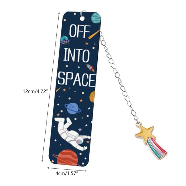 2x Astronaut Bookmarks Starry Skies Teemakirjamerkki Astronautin kirjasivu Merkki metallikirjat Merkit koulutoimistoon null - 910