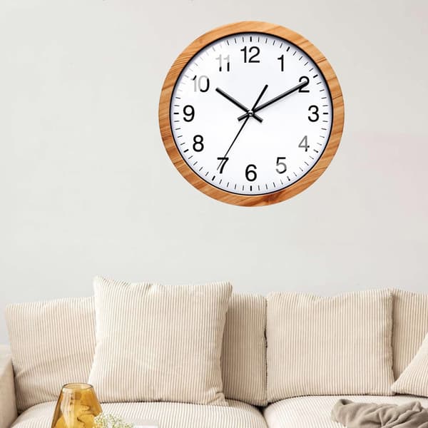 Minimalistisk 25 cm Träväggklocka för Vardagsrum eller Sovrum Kök