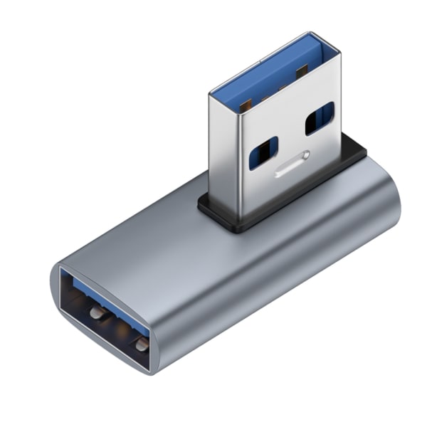 USB 3.0 -sovitin 90 asteen suorakulmainen uros-naarasliitin kannettavan tietokoneen USB laturien laajennusmuuntimelle