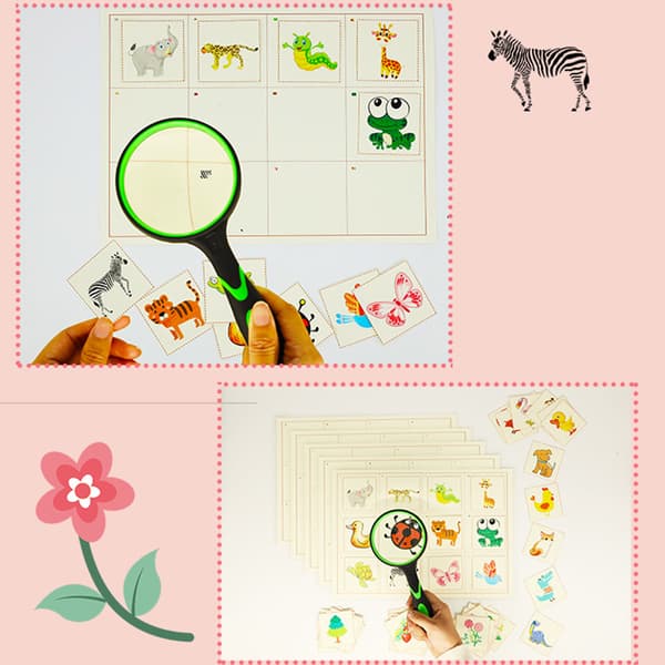 Dyrematch puslespillsett Bærbart logisk leketøy for barn gutter
