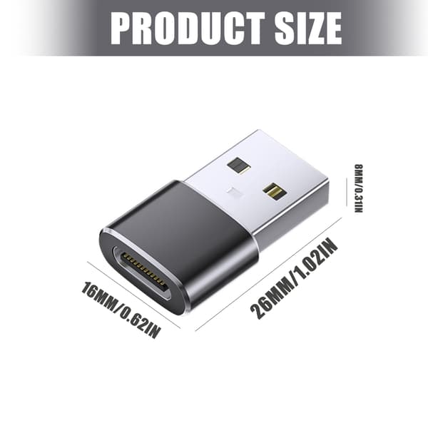 USB CREATE Hunn til USB A Hann Dataoverføring HUND Lading Aluminium Link