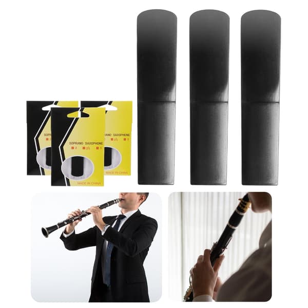 3 stk. Styrke 1.5/2.0/2.5 Saksofonrør Resin Saksofon Munnstykke Rør