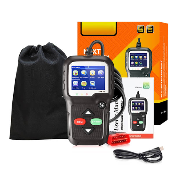 OBD2 Scanner LiveDatas Mechanic OBDII Diagnostisk kodelæserværktøj til test af motorlysbatterispænding
