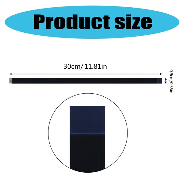 3D Printer Fleksibelt Bundkort Kabel 300mm Bredde 9mm 8Pin Ledning til 5M