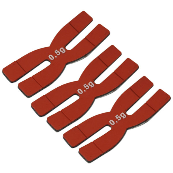 3 st Badminton 0,5 g Racket Head Balance Strips H-formad Tennis Racket Vikt Red