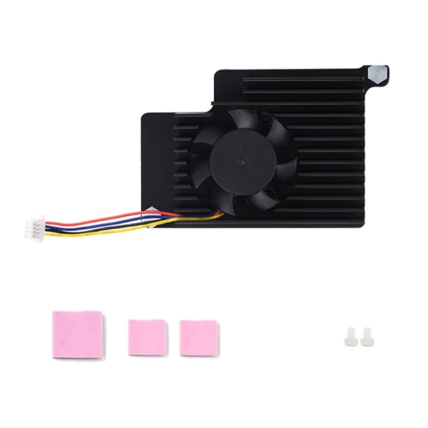 Värmeavledning aktiv kylfläkt och aluminium kylfläns Perfekt för RPI 5 Board Radiator