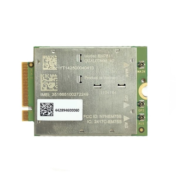 4G LTE -verkkokortti M.2 EM7511 -verkkomoduuli Tuettu LTE FDD LTE TDD 4G-moduuli 2,4G 5,8G -kaksikaistaisella antennilla