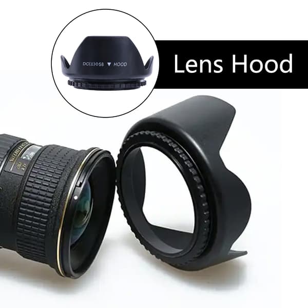 58mm Linskydd i Blomform för 1100D 650D 550D 600D 500D 450D 18-55mm