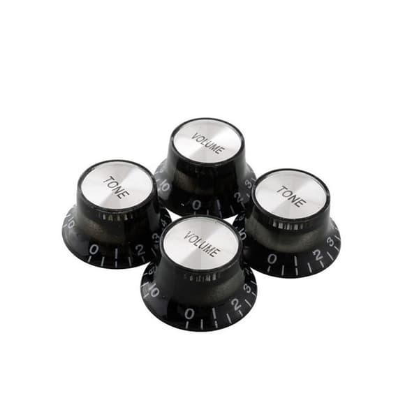 2 Tone 2 Volumknapper Knapper Gitarkontroll Silver Hat Bell Top Potensiometer C