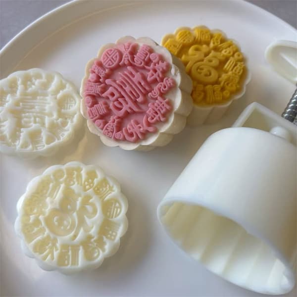Matvaregodkjent ABS Lunarcake Maker Cast Delight Embossing For Festlig Baking